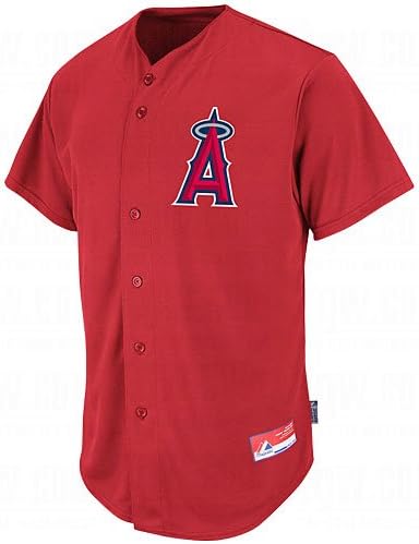 Majestic Youth Mlb Cool Base Replica Full-Button Jerseys Los Angeles Angels...