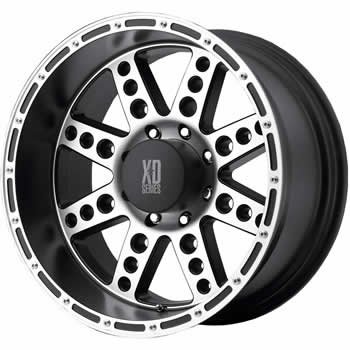 XD XD766 18x9 Machined Black Wheel / Rim 8x6.5 with a 0mm Offset and a 130.81 Hub Bore. Partnumber XD76689080500