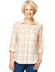 Classic Collection Linen Blend Checked Shirt
