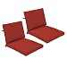 Strathwood Falkner Lounge Deep Seat Arm Chair Polyester Cushions, Set of 2, Solid Red