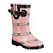 Kids' Pinky Plaid Rain Boots - Pink (L/ 11-12)