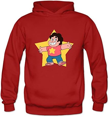 HLING Women's Steven Universe Star Custom Sweatshirt Hoodie Red XXL