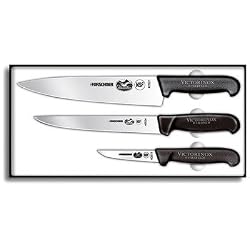 Victorinox Cutlery 3-Piece Chef's Set, Black Fibrox Handles
