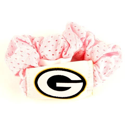 Green Bay Packers Pink Hair Scrunchie - Hair Twist - Ponytail Holder