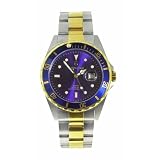 Croton Mens 23kt Gold Plated Duotone Watch by Croton
