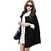 Allegra K Women Winter Single Breasted Poncho Cape Coat Cloak Jacket