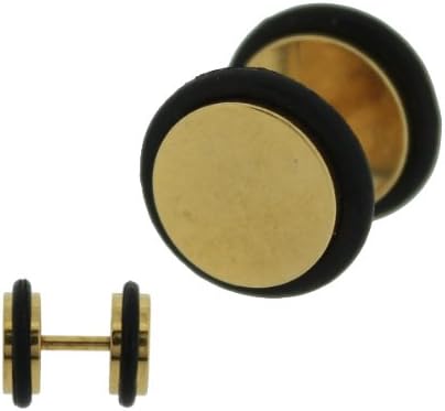 Gold Anodized Steel Fake Plug