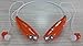 WONFAST® Wireless Music A2dp Stereo Bluetooth Headset Universal Vibration Neckband Style Headset Earphone Headphone for iPhone Cellphones Enabled Bluetooth (orange)