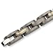 14K Gold Inlay Brushed Titanium Bracelet - 8.5 Inches