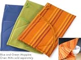 Rachael Ray Orange Stripe Moppine Oven Mitt 18x28-in.