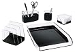 Wedo Schreibtisch-Set STARLET Kunststoff 5tlg., glasklar/schwarz