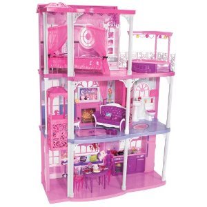 Barbie 3 Story Dream Town House 55+ Pieces w Lights, Sounds, Furniture & More