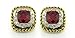 2-tone Designer-Inspired Earrings w/Garnet CZ title=