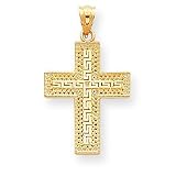 14k Greek Filigree Cross Pendant
