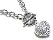 Designer Inspired Clear Crystal Heart Necklace