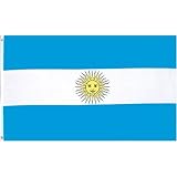 Argentina Flag 3ft x 5ft Superknit Polyester