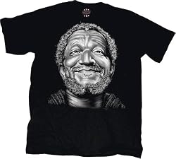 Sanford and Son Happy Fred Big Face T-shirt Black