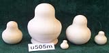 Plain Blank Unpainted Russian 5 pc / 1in Nesting Doll *Paint yourself* u-505m