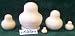 Plain Blank Unpainted Russian 5 pc / 1in Nesting Doll *Paint yourself* u-505m