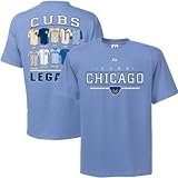 Chicago Cubs Light Blue Cooperstown History Remix Vintage T-Shirt by Majestic