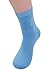 YASIDI Womens Candy Colors Fashion bow Cotton Crew Socks (3 Pairs, Light Blue)