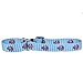 Yellow Dog Design Anchors On Blue Stripes Martingale Dog Collar 1
