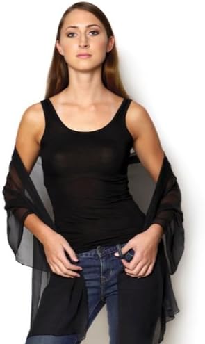 Azuri Black Silky Chiffon Wrap