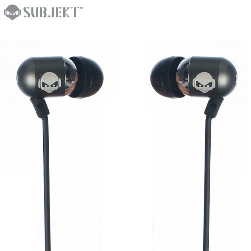 Subjekt RAV-8851 Rave Earphones with Powerful Bass - Wired Headsets - Retail Packaging - Black