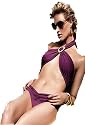 Swimmbikini Set im Bandeau Style in Lila