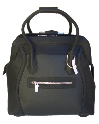 QUALITY Ladies Faux Snake Reptile Rolling Computer Laptop Briefcase Carryall QUALITY Ladies Faux Snake Reptile Rolling Computer Laptop Briefcase Carryall