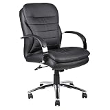 MID-BACK CARESSOFT PLUS EXEC CHAIR WITH CHROME BASE