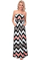 Kranda® Women's Strapless Striped Tube Pocket Long Maxi Dress (Prime) Kranda® Women's Strapless Striped Tube Pocket Long Maxi Dress (Prime)
