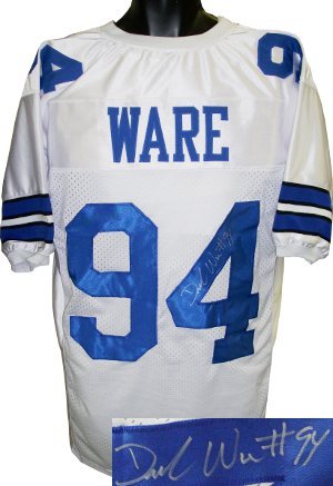 DeMarcus Ware Signed Dallas Cowboys White Prostyle Jersey