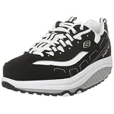 Skechers Women's Shape Ups - Strength Fitness Walking Shoe,Black/White,6 M US