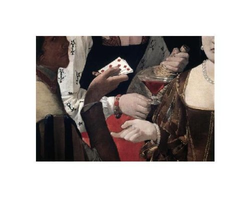 Cheat With The Ace Of Diamonds (Detail) by Georges De La Tour. Art Print Poster 14 inches width by 11 inches height. Highest Quality Art Poster Print
