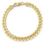 14k Yellow Gold 8.2mm Cuban Bracelet, 8.5