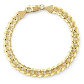 14k Yellow Gold 8.2mm Cuban Bracelet, 8.5 by Amazon.com Collection