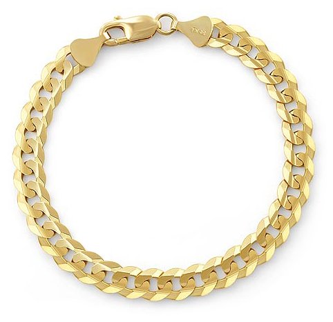 Childrens Toyshop  Jewelry : 14k Yellow Gold 8.2mm Cuban Chain Bracelet, 8.5"