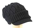 Newsboy Jeep knitted hat with short cute trendy visor winter warm for women