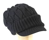 Newsboy Jeep knitted hat with short cute trendy visor winter warm for women