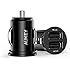 AUKEY Car Charger with 4.8A Dual USB Port for iPhone 6S 5SE, Samsung Galaxy S7 Edge and more (Small but Powerful) - Black