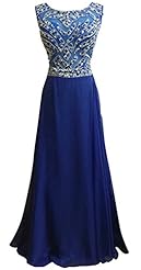 Chiffon Beaded Crystals Crystal Sequined Bridesmaid Dress/Prom Dress 