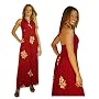 LONG RED HIBISCUS SUMMER DRESS