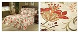 Adina Printed Matelasse Woven Bedspread QUEEN - Blossom color