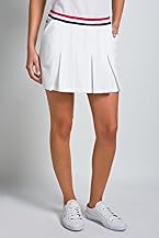 Stretch Pique Pleat Front Tennis Skirt