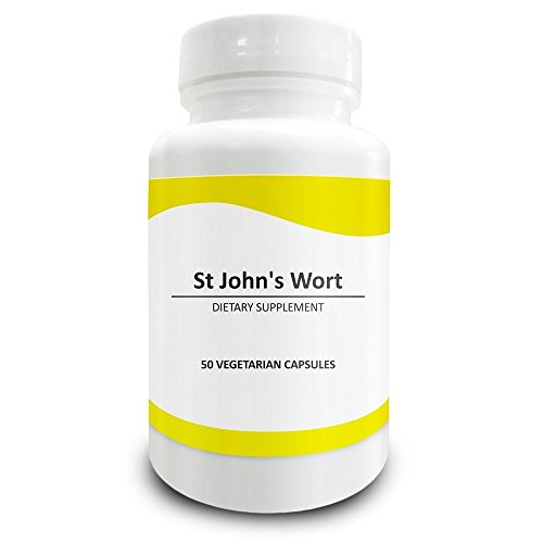 Pure Science St Johns Wort Capsules 500mg - St Johns Wort Standardized to 0.3% Hypericin - Alleviates Depression & Anxiety and Regulates Mood - 50 Vegetarian Capsules of St Johns Wort Extract
