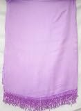 Purple Shawl /Stole/ Wrap With Bead Tussles