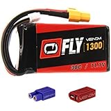 Venom Fly 30C 3S 1300mAh 11.1V LiPo Battery with Universal 2.0 Plug (XT60/Deans/EC3) for RC Airplane & Helicopter