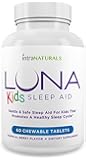 LUNA Kids (60 Tabs) - #1 Natural Sleep Aid for Children 4+ and Sensitive Adults - Herbal, Gentle & Safe Sleeping Pill (Made with Melatonin, Valerian, Chamomile, Lemon Balm & More) - Lifetime Guarantee