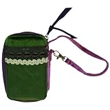 Natural Life Green Velvet Wristlet Mini Wallet w/ID Slot